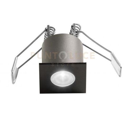 GFA1093N- FARETTO DA INCASSO ANTIABBAGLIO A LED 4000K 250LM 3W NERO QUADRATO