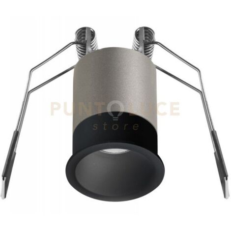 GFA1101N- FARETTO AD INCASSO OTTICA RIENTRATA A LED 4000K 250LM 3W D.3,5CM NERO