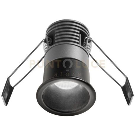 GFA1111N- FARETTO AD INCASSO OTTICA RIENTRATA A LED 4000K 430LM 5W D.4CM NERO