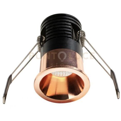 GFA1112C- FARETTO AD INCASSO OTTICA RIENTRATA A LED 3000K 400LM 5W D.4CM ORO ROSA