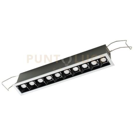 GFA1121C- FARETTO DA INCASSO 10 LUCI LED 3000K 1600LM 20W ANTIABBAGLIO COLORE BIANCO