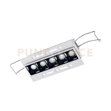 GFA1130C- FARETTO AD INCASSO 5 LUCI A SCOMPARSA A LED 3000K 800LM 10W BIANCO