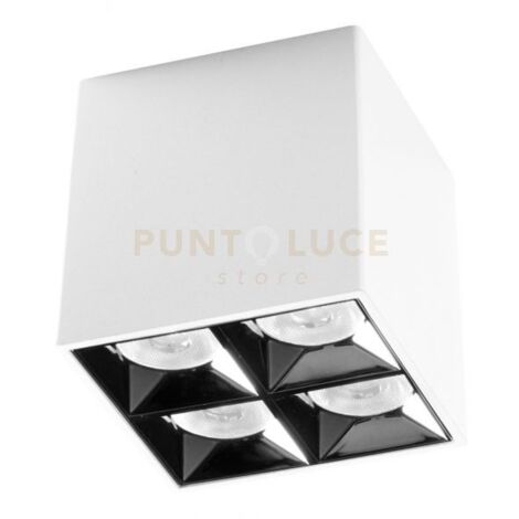 GFA1140C- FARETTO BIANCO 4 LUCI LED 3000K 1200LM 15W 8x8,2CM