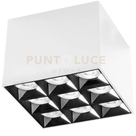 GFA1141N- FARETTO BIANCO 9 LUCI LED 4000K 2850LM 36W 12x12CM