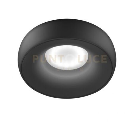 GFA1171- FARETTO OTTICA ARRETRATA AD INCASSO TONDO 1 LUCE ATTACCO GU10 D.9,8CM ALLUMINIO NERO
