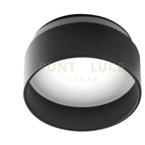 GFA1211- FARETTO DA INCASSO NERO 2 LUCI ATTACCO GU10 TONDO D.8CM