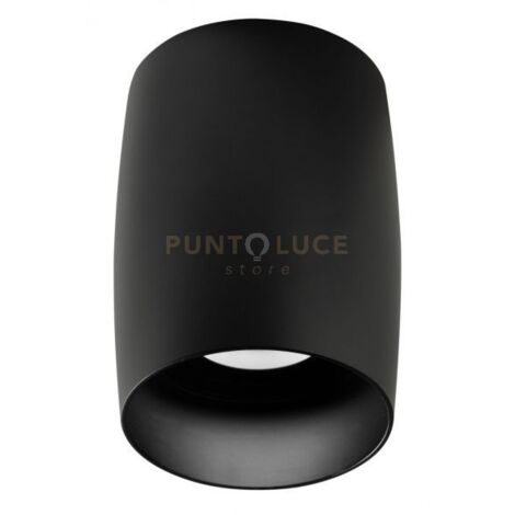 GFA1221- FARETTO ORIENTABILE NERO 1 LUCE ATTACCO GU10 TONDO D.8CM H.11,5CM