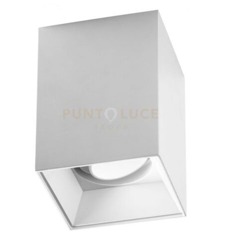 GFA1230- FARETTO ORIENTABILE BIANCO 1 LUCE ATTACCO GU10 QUADRATA L.8,5CM H.11,5CM