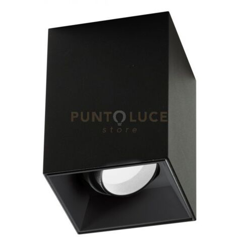 GFA1231- FARETTO ORIENTABILE NERO 1 LUCE ATTACCO GU10 QUADRATA L.8,5CM H.11,5CM