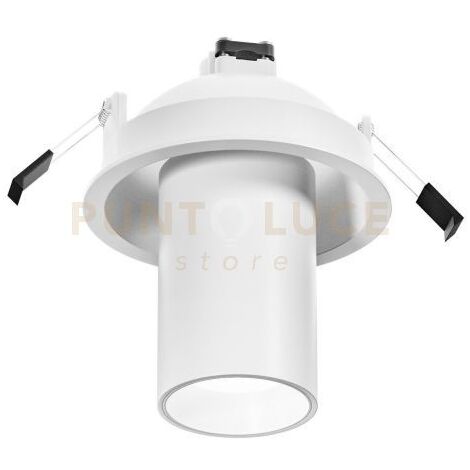 GFA1380- FARETTO AD INCASSO ORIENTABILE 1 LUCE ATTACCO GU10 COLORE BIANCO SATINATO D.5,7CM