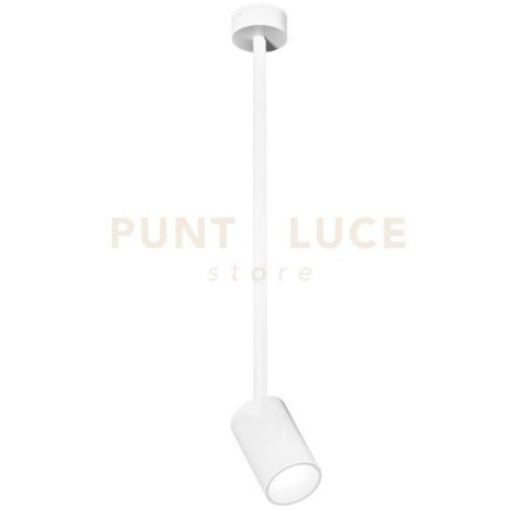 GFA1396- FARETTO SPOT ORIENTABILE 1 LUCE ATTACCO GU10 COLORE BIANCO SATINATO D.5,7CM H.43+9CM