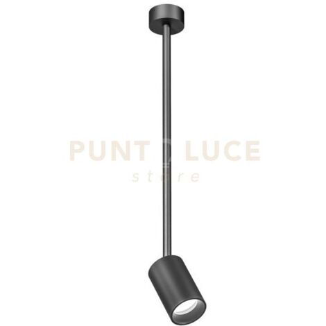 GFA1397- FARETTO SPOT ORIENTABILE 1 LUCE ATTACCO GU10 COLORE NERO SATINATO D.5,7CM H.43+9CM