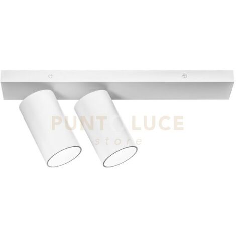 GFA1398- SPOT 2 FARETTI ATTACCO GU10 ORIENTABILI COLORE BIANCO OPACO