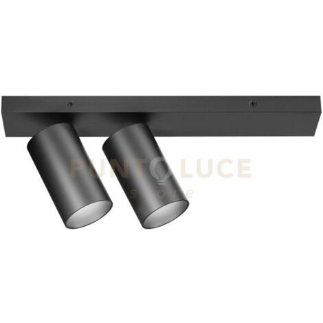 GFA1399- SPOT 2 FARETTI ATTACCO GU10 ORIENTABILI COLORE NERO OPACO