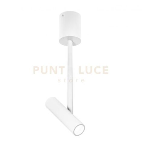 GFA1450C- FARETTO SPOT ORIENTABILE 1 LUCE ATTACCO LED 3000K 533LM 7W COLORE BIANCO SATINATO D.3,5CM H.39,5CM
