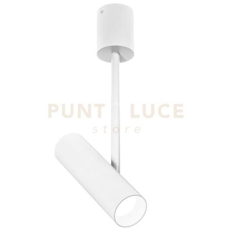 GFA1452C- FARETTO SPOT ORIENTABILE 1 LUCE ATTACCO LED 3000K 1010LM 12W COLORE BIANCO SATINATO D.5,5CM H.42CM