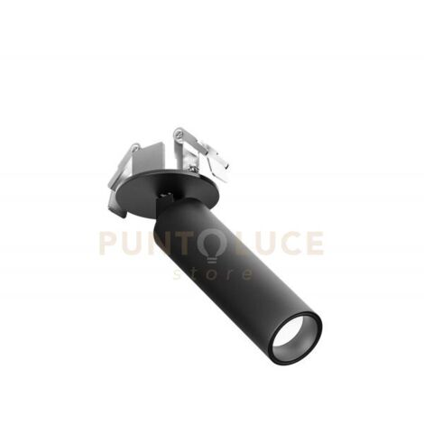 GFA1481C- FARETTO AD INCASSO ORIENTABILE 1 LUCE ATTACCO LED 3000K 512LM 7W D.3,5CM NERO