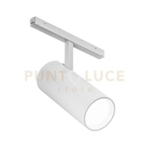 GFA1510- FARETTO LED ORIENTABILE DOPPA ACCENSIONE PER SIETMA BINARIO 48V INCASTRO MAGNETICO 3000K 2320LM 30W BIANCO D.7,5CM