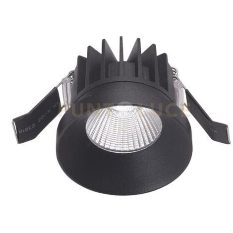 GFA302- FARETTO DA INCASSO IN ALLUMINIO A LED 3000K 650LM 9W D.7CM NERO