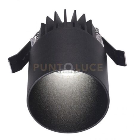 GFA362- -FARETTO LED AD INCASSO NERO 3000K 400LM 9W D.7CM IP54