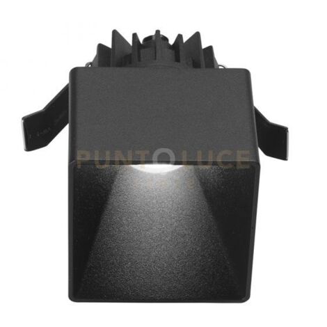 GFA364-FARETTO LED AD INCASSO QUADRATO 7X7CM NERO 3000K 400LM 9W IP54