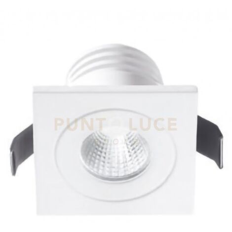 GFA771C- FARETTO DA INCASSO LED 3000K 350LM 5W QUADRATO 5X5CM ALLUMINIO E VETRO