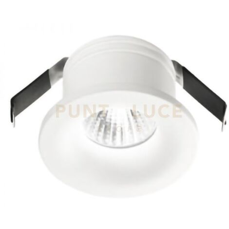 GFA850N- FARETTO DA INCASSO BIANCO LED 4000K 340LM 4W D.4,5CM ALLUMINIO E VETRO