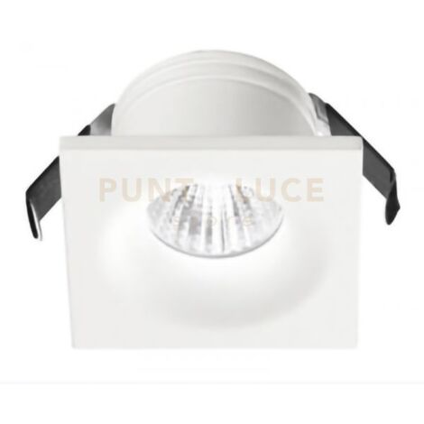 GFA851N- FARETTO DA INCASSO QUADRATO BIANCO LED 4000K 340LM 4W 4,5X4,5CM ALLUMINIO E VETRO