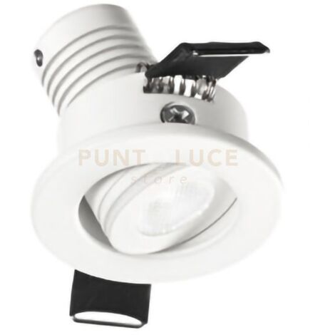 GFA880N-  FARETTO DA INCASSO REGOLABILE TONDO BIANCO LED 4000K 180LM 3W D.4CM ALLUMINIO