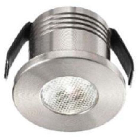 GFA900N- FARETTO DA INCASSO A MOLLA IN ALLUMINIO A LED 4000K 180LM 3W COLORE NICKEL D.3,5CM