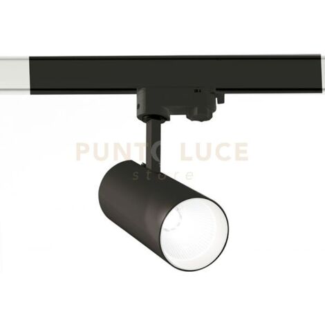GFA980C- PROIETTORE A BINARIO EUROSTANDARD ATTACCO LED 3000K 1500LM 20W NERO OPACO D.7,5CM