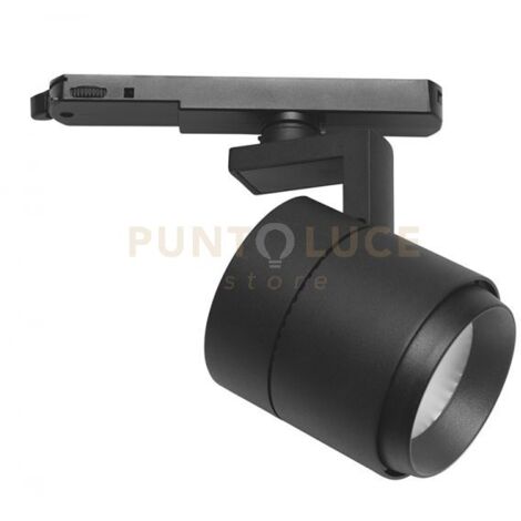 GFA991N- PROIETTORE A BINARIO EUROSTANDARD ATTACCO LED 4000K 3000LM 35W NERO OPACO D.10CM RIFLETTORE INTERCAMBIABILE