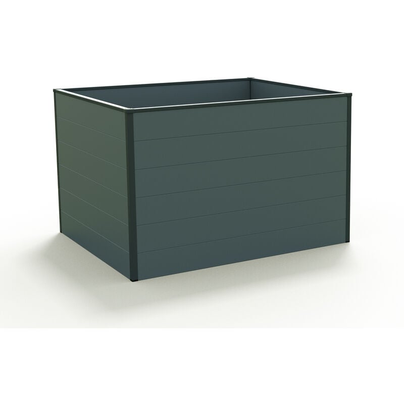 Carré potager surélevé pour herbes et légumes Aluminium christina - 119 x 99 x 77 cm indéformable et résistant aux intempéries avec profilés creux