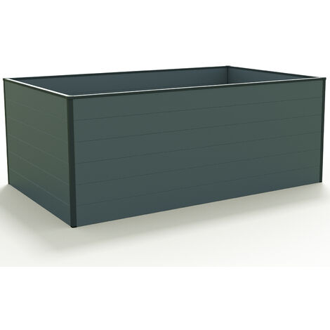 GFP Huerto urbano Jardinera Aluminio Christina - 195 x 119 x 77 cm Estructura estable y resistente a la intemperie con perfiles de cámara hueca de aluminio - antracita - Hecho en Austria