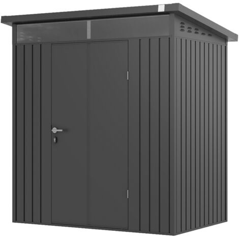GFP Primeyard Gerätehaus Metall Gartenhaus 180x120x205 cm Geräteschuppen Satteldach anthrazit