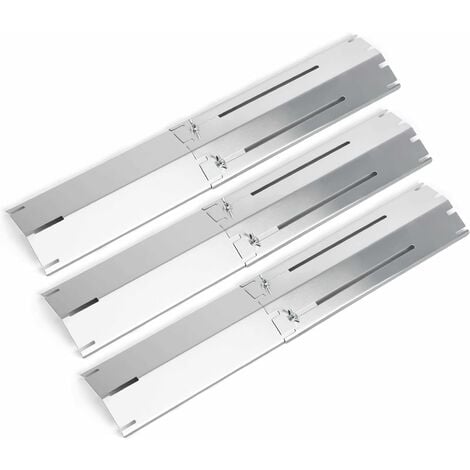 GFTIME 30-53 cm Diffuseur de chaleur universel pour Charbroil, Landmann, Taino, Barbecook, Proficook, Brinkmann, Campingaz, pièce détachée de distributeur de flamme en acier inoxydable, Lot de 3
