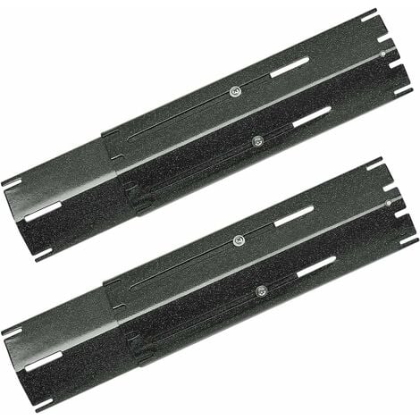 GFTIME 30cm à 53cm Plaque de diffuseur de Chaleur Universelle de Barbecue Réglable en Porcelaine Emaillée pour Barbecue Grill à Gaz Char-Broil, Nexgrill, Brinkmann, Backyard Barre Aromatisante Lot de 2