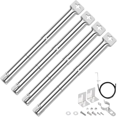 GFTIME 31 à 44 cm Tube de Brûleur Réglable pour Campingaz, Charbroil, Landmann, FirePlus, Universel pièce de Rechange de brûleur de Gril à gaz en Acier Inoxydable pour Fire Mountain, CosmoGrill et Autre modèle de Gril