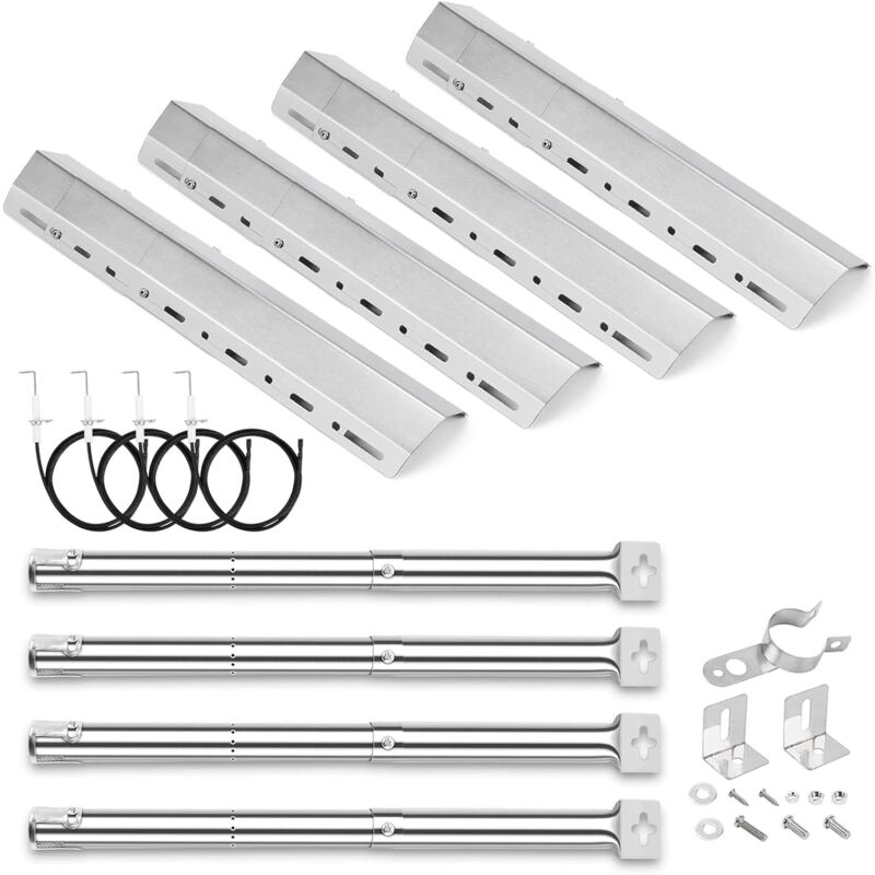 GFTIME 31-44 cm Brûleur et 30-72 cm Diffuseur de chaleur pour ProfiCook, Campingaz, Charbroil, Brinkmann, Barbecook, pièce détachée pour couvercle de