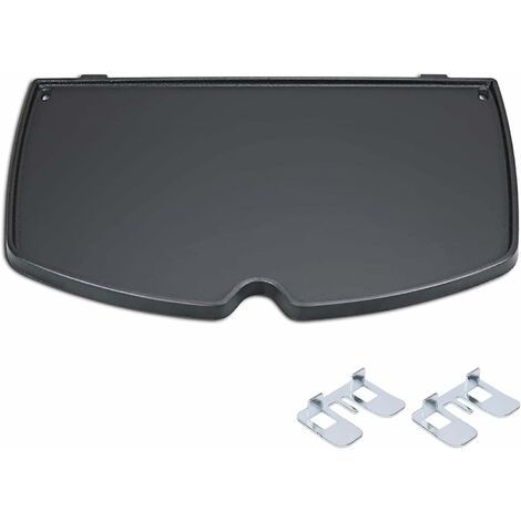 GFTIME 32 x 21,8 CM 6558 Plancha en Fonte de Cuisson pour modèles de Gril Weber Q100, Q120, Q140 Q1000, Q1200, Q1400, Plaque de Cuisson pour barbecue Gril à Gaz Pièces de Rechange, Paquet 1