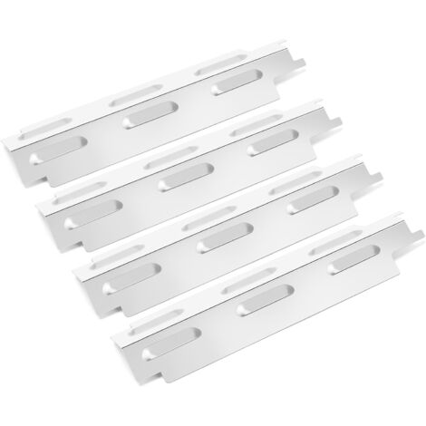 GFTIME 35,5CM Edelstahl Brennerabdeckung für EL Fuego Dayton 4 Brenner, Broil-Master Gasgrill 4+1, Flammenverteiler, BBQ Aromaschienen Zubehör, 4 Stück