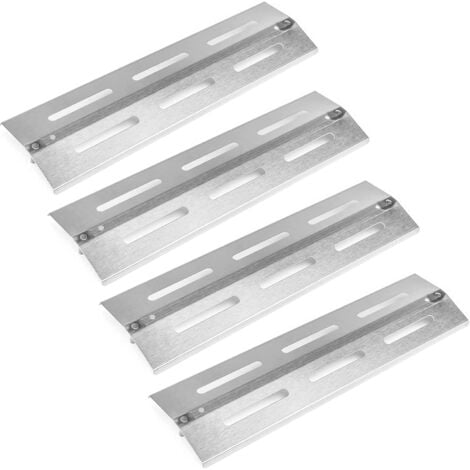 GFTIME 38cm Universal Brennerabdeckung für Landmann 12739, Grillchef, Barbecook Siesta, Jamie Oliver, Dyna-Glo, Outback, Uniflame, Backyard Gasgrill, Edelstahl Aromaschienen Flammenverteiler, 4 Stück