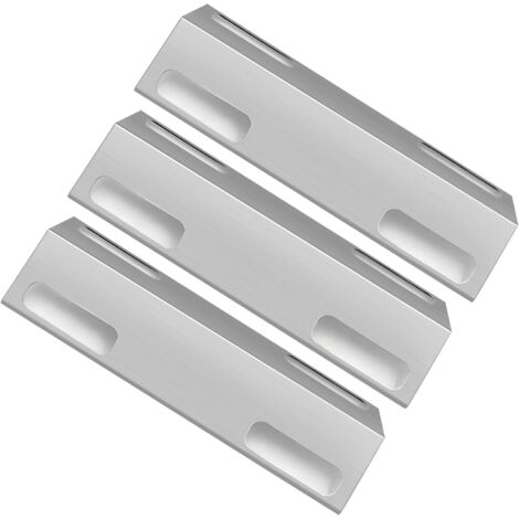 GFTIME 39 x 15cm Edelstahl Universal Brennerabdeckung Heizplatte für Ducane Affinity 3100, 3200, 3300, 3400, Landmann Triton 3 & 4, Jamie Oliver Pro 3, Flammenverteiler Ersatzteile 3 Stück