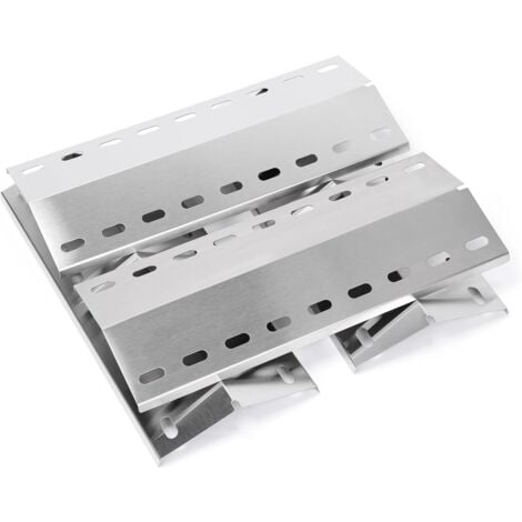 GFTIME 40 x 17 cm Brennerabdeckung Heizplatte Ersatzteile, Edelstahl Flammenverteiler Hitzeschild Zubehör, 4 Stück
