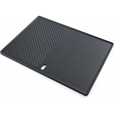 GFTIME 43 x 32cm Gusseisen Grillplatte für Landmann Triton 3 und 4 Brenner, Enders Monroe PRO 4 (Nicht für Enders Monroe 4), Enders Boston 6 Gasgrill Gusseisen Plancha, 1 Stück