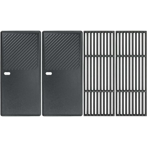 GFTIME 43cm Grille de cuisson et Plaque de cuisson pièce détachée pour Charbroil, Enders Boston Black 4 IK Turbo, Enders Monroe PRO 4 (Pas POUR Monroe 3/4), Master Chef Prime 4, Santos S-418, Lot de 4