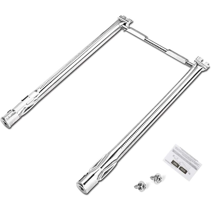 69785 Brûleur en acier inoxydable pour Weber Spirit i ii 200 E210 E220 S210 S220 avec 2 boutons de commande avant (2013 et plus), tube de brûleur