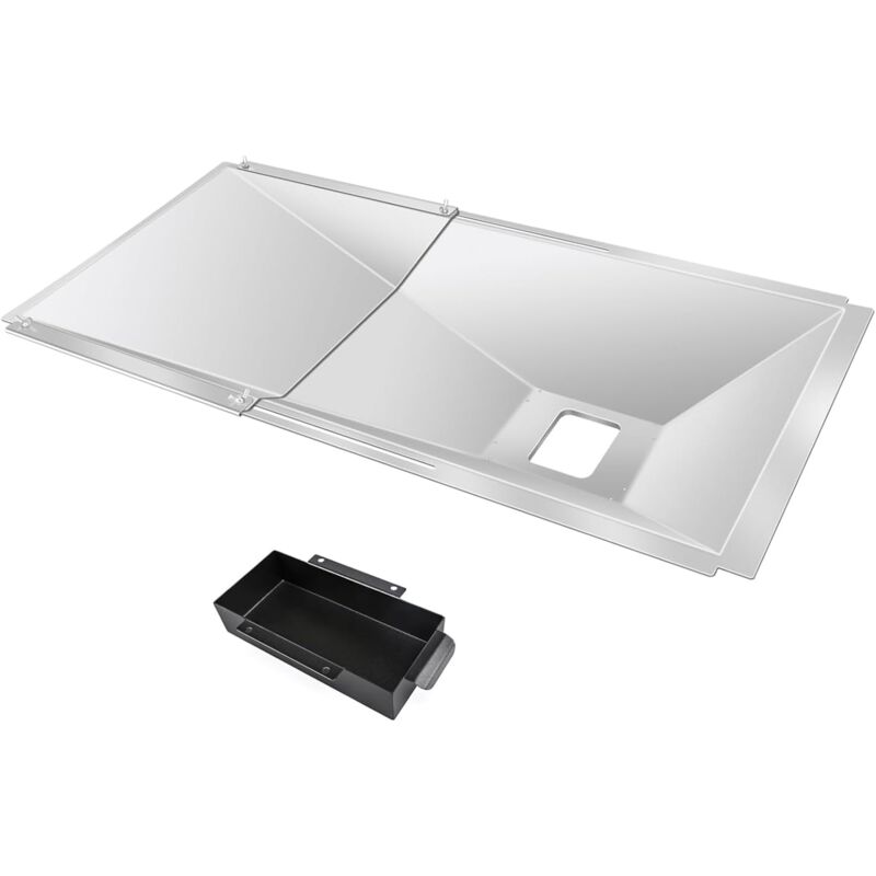 60-80 cm Universel Bac à graisse en acier inoxydable avec bac de récupération pièce détachée pour barbecue à gaz 3/4/5 brûleurs de Charbroil, Dyna