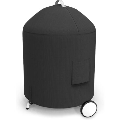 GFTIME 63,5 x 68,6 x 89 cm 7150 Housse pour Barbecue Weber Ø 57CM Charcoal BBQ Grills, Housse de Protection Grils à Charbon de Rechange SUNLIFER, 600D Waterproof et Résistant aux UV, Résistant à la Déchirure, Noir