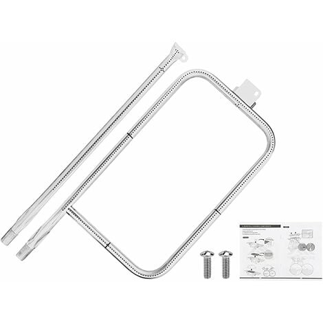 GFTIME 65032 Edelstahl Brenner Tube für Weber Q300, Q320, Q3000, Q3200, 404341, 57060001, 586002 Gasgrills Ersatzbrenner, Edelstahl 304 Brennerrohr für Weber 60036, 80385, 13122, Q3000 Ersatzteile